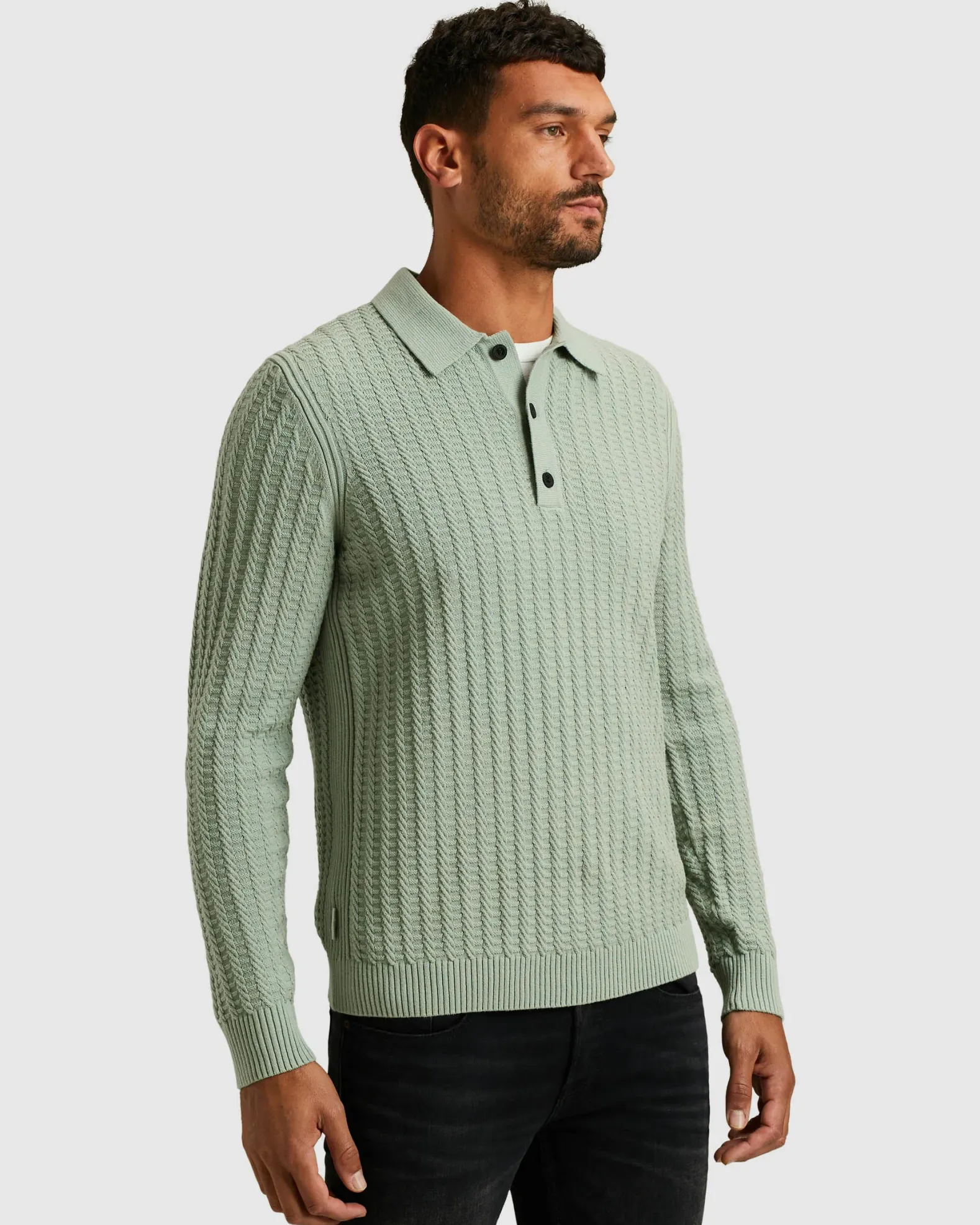Cast Iron Polo Lange mouw