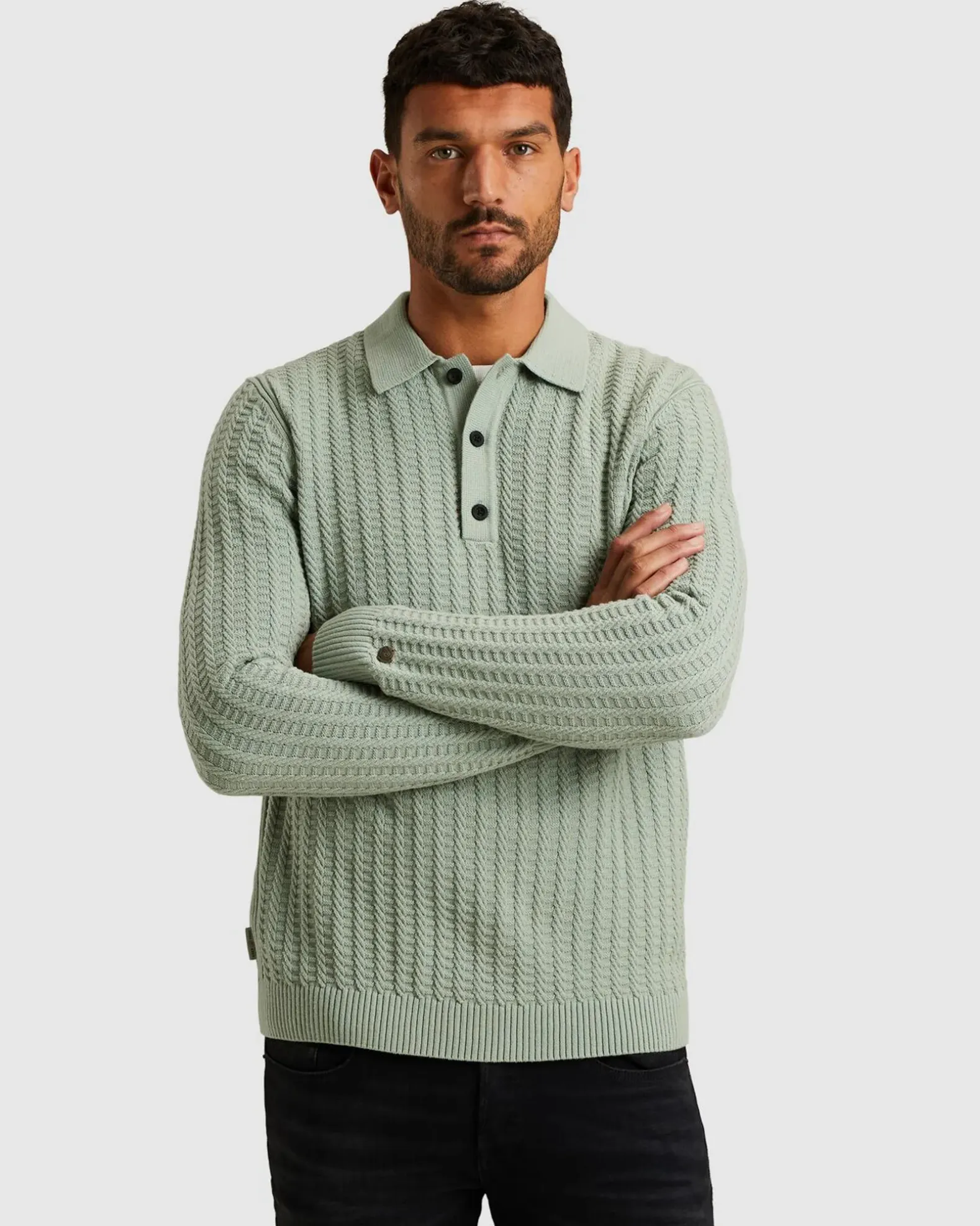 Cast Iron Polo Lange mouw