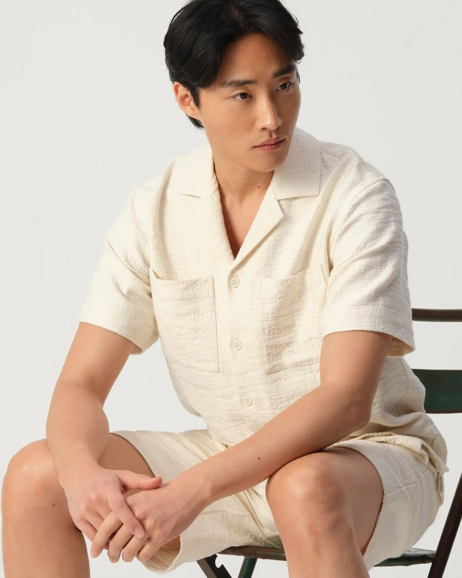 J.C. RAGS Aaron Structure Casual Overhemd