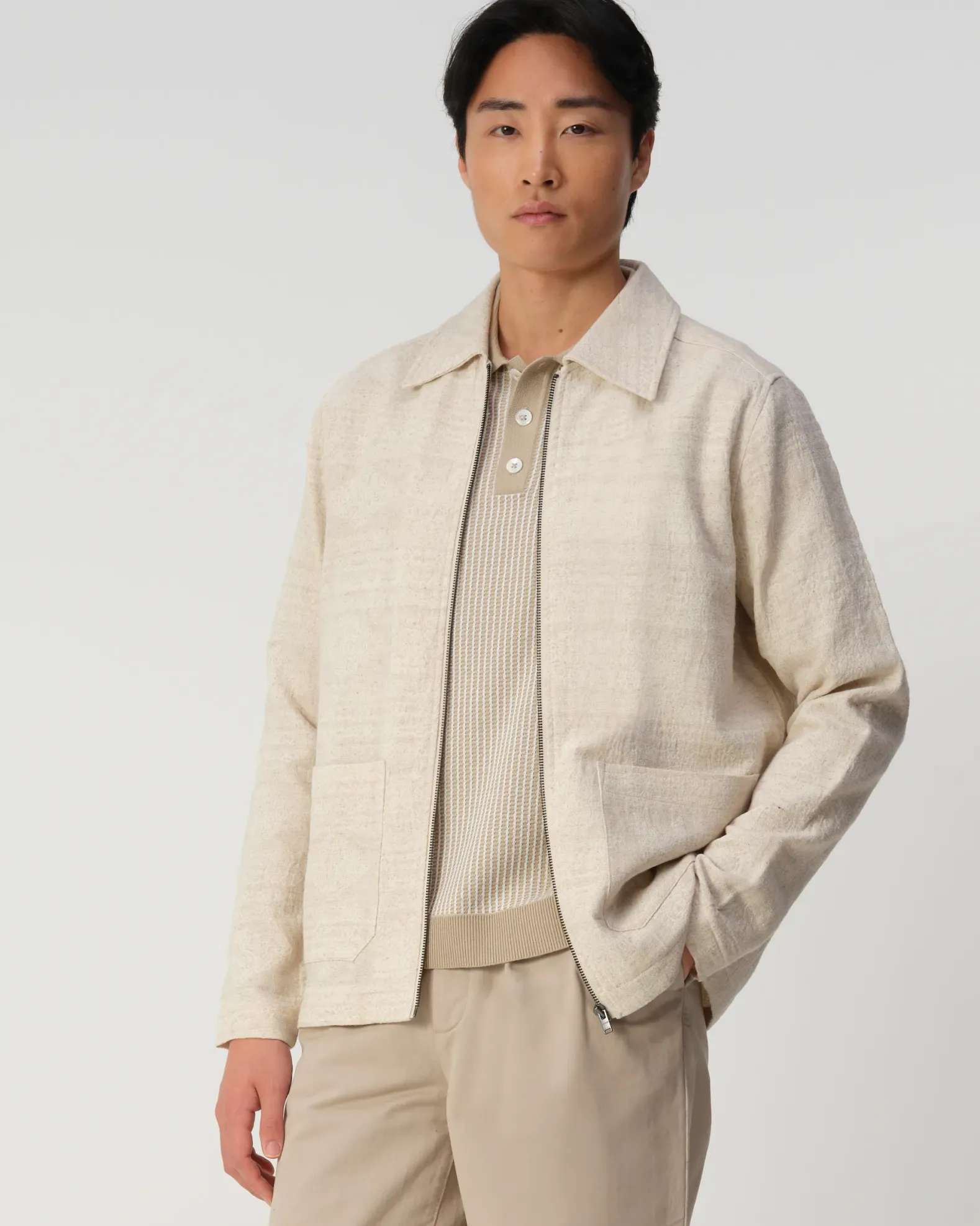 J.C. RAGS Benji Jacquard Overshirt
