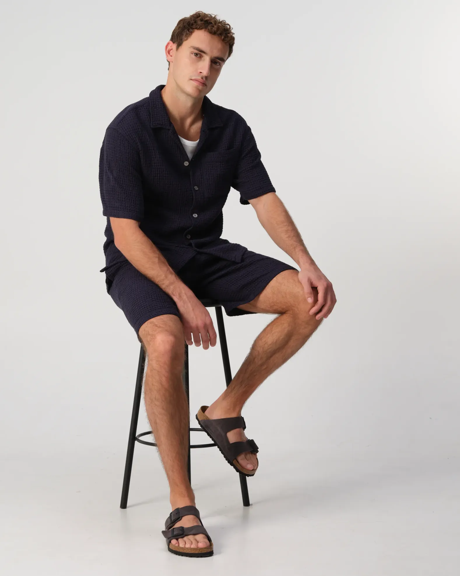 J.C. RAGS Duncan Waffle Casual Overhemd