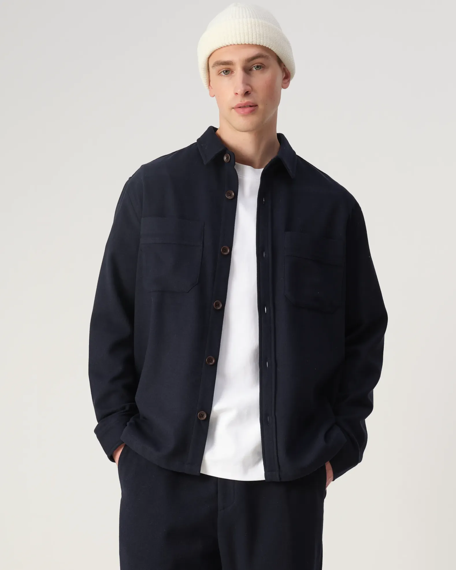 J.C. RAGS Overshirt Ace Wool