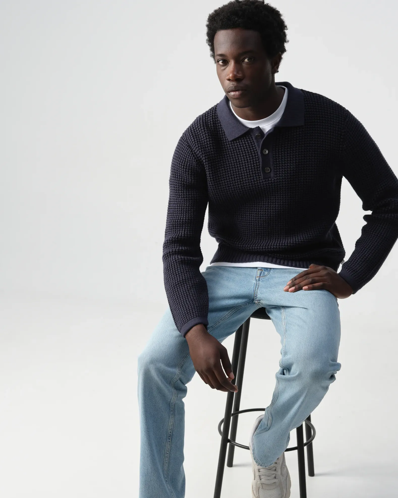 J.C. RAGS Polo Lange mouw