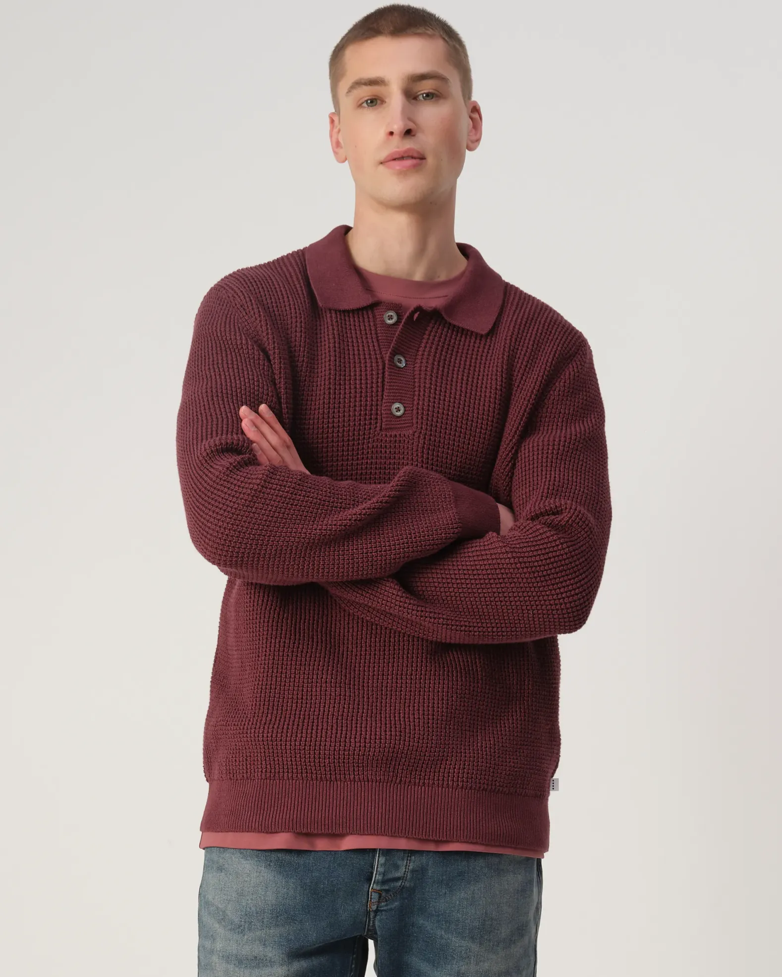 J.C. RAGS Polo lange Mouw Efe