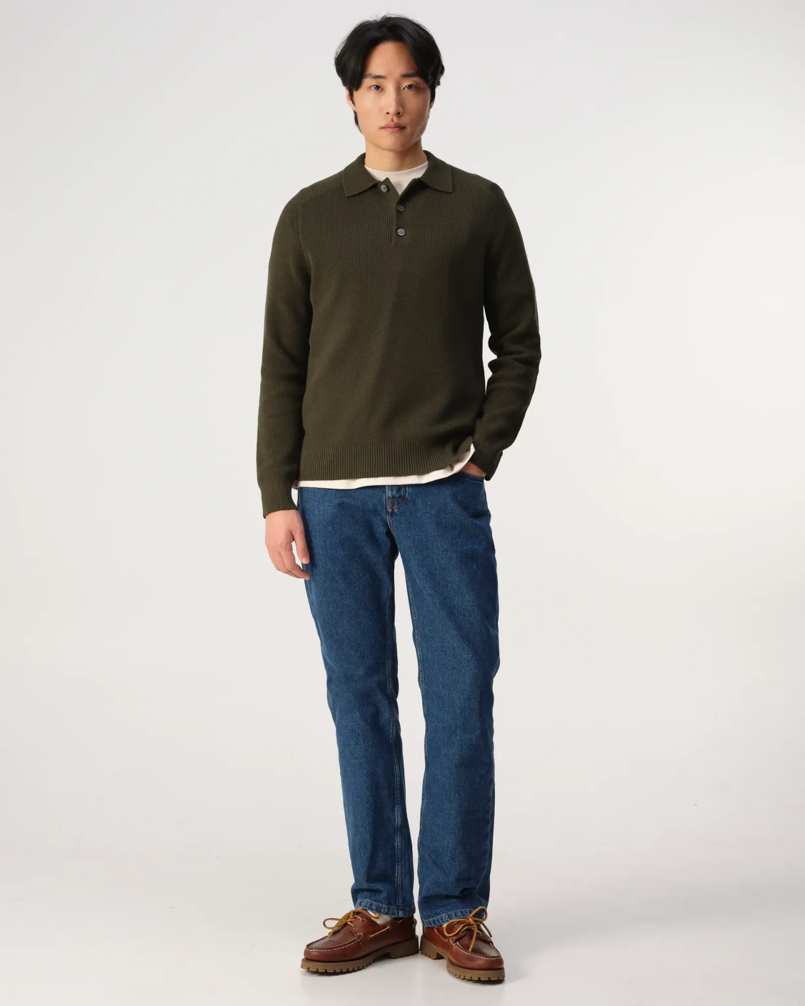 J.C. RAGS Polo lange mouw Ewald