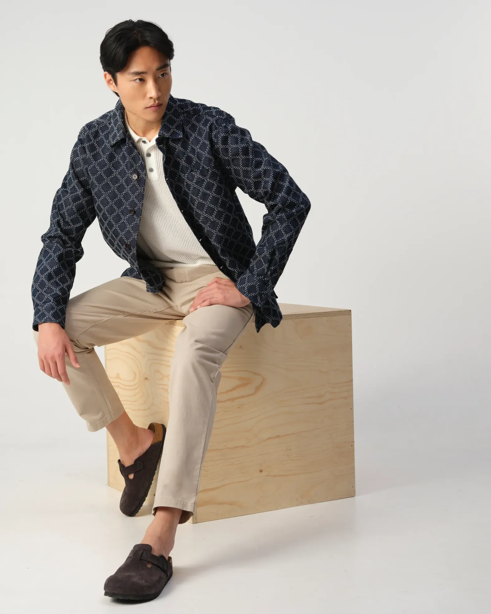 J.C. RAGS Roux Diamond Overshirt