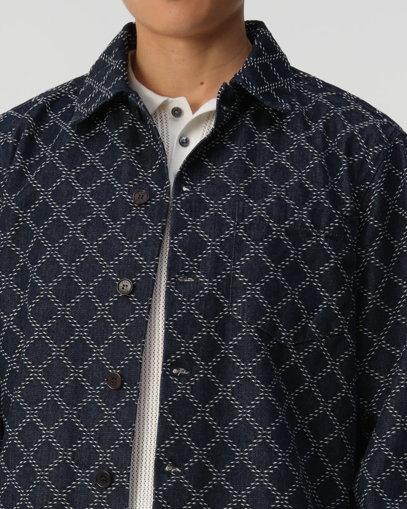 J.C. RAGS Roux Diamond Overshirt