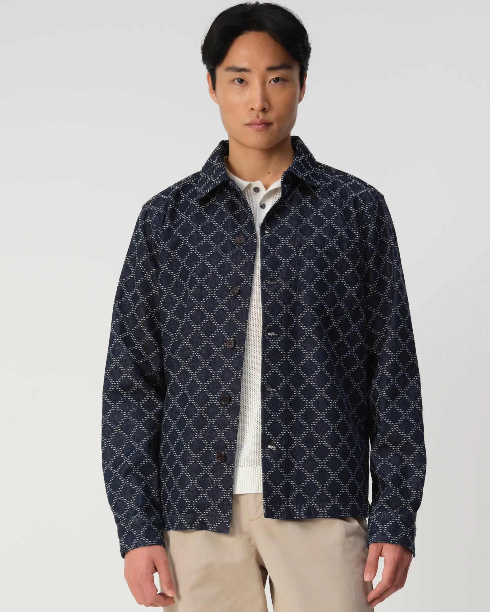 J.C. RAGS Roux Diamond Overshirt