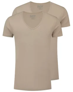 Slater ondershirts diepe V-hals Invisble 2-pack