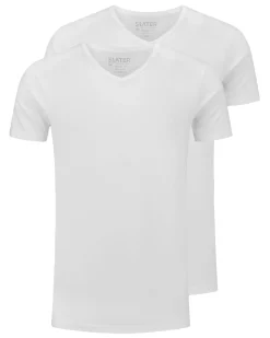 Slater ondershirts extra lang V-hals 2-pack
