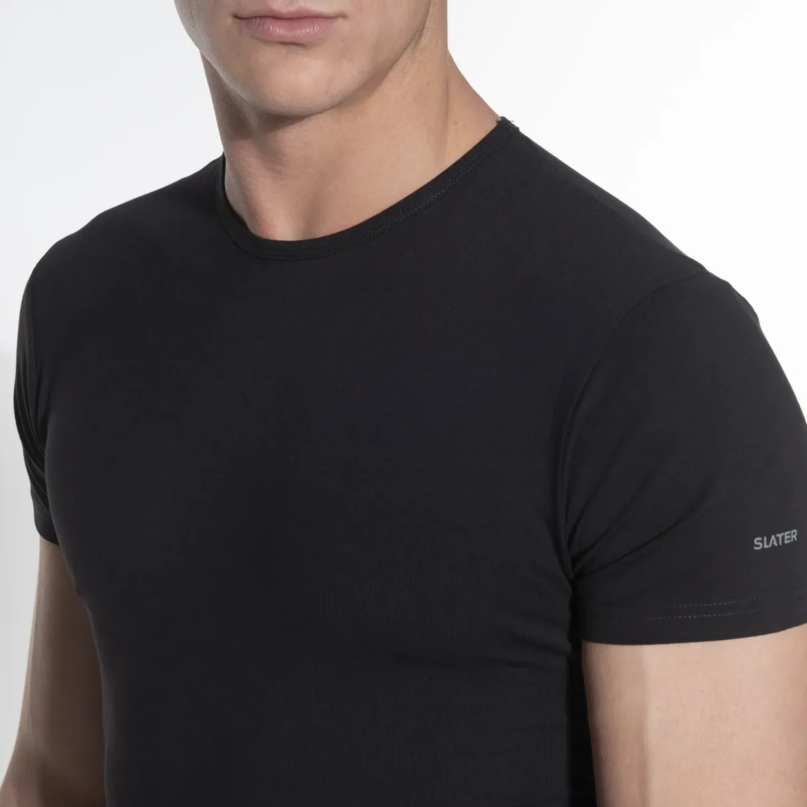Slater ondershirts strecht O-hals 2-pack