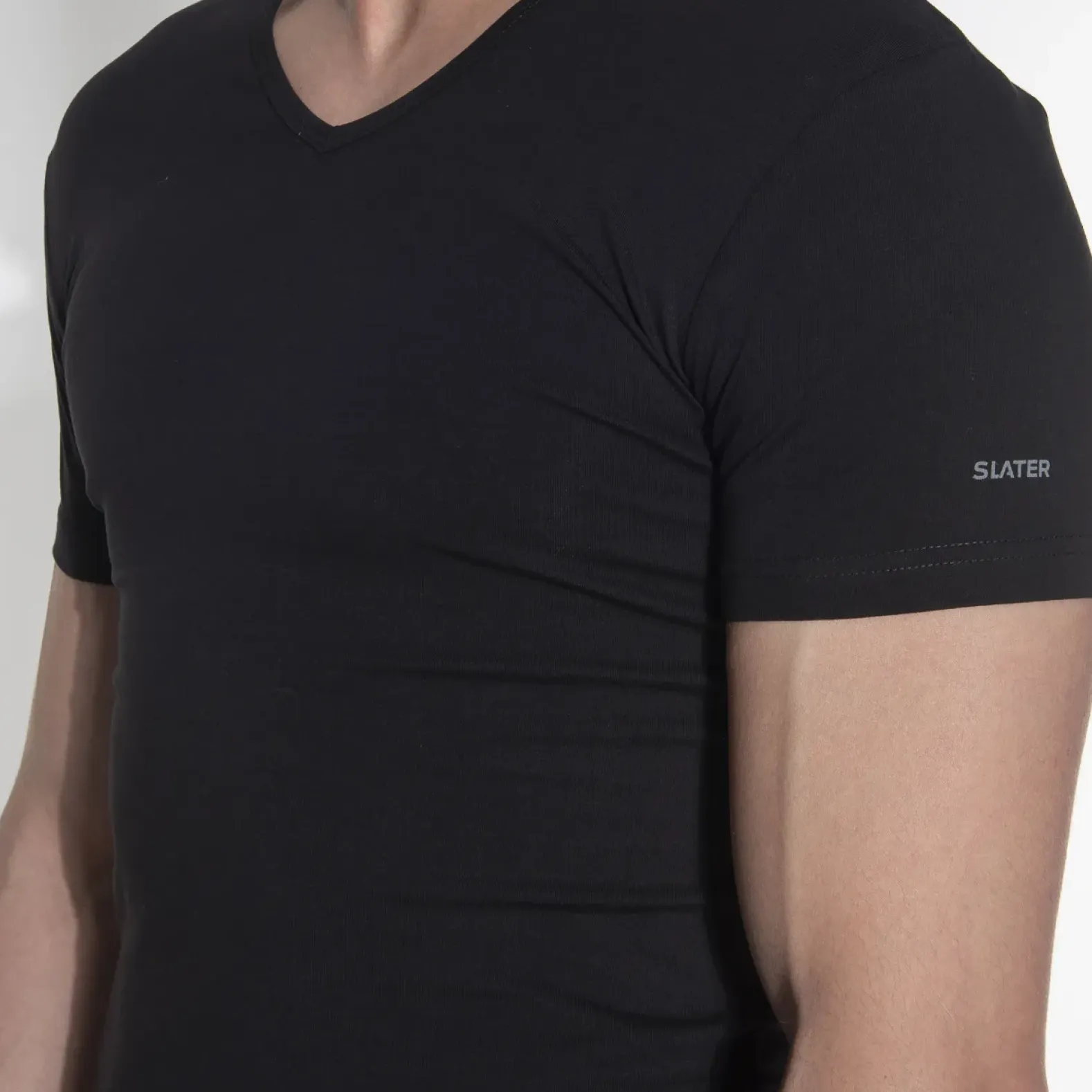 Slater ondershirts strecht V-hals 2-pack