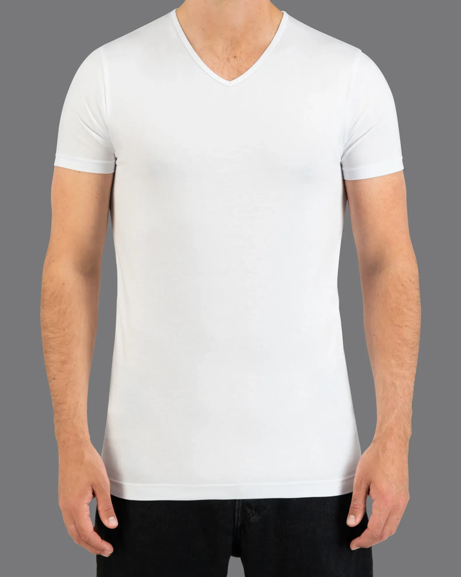Slater ondershirts tencel stretch V-hals 2-pack
