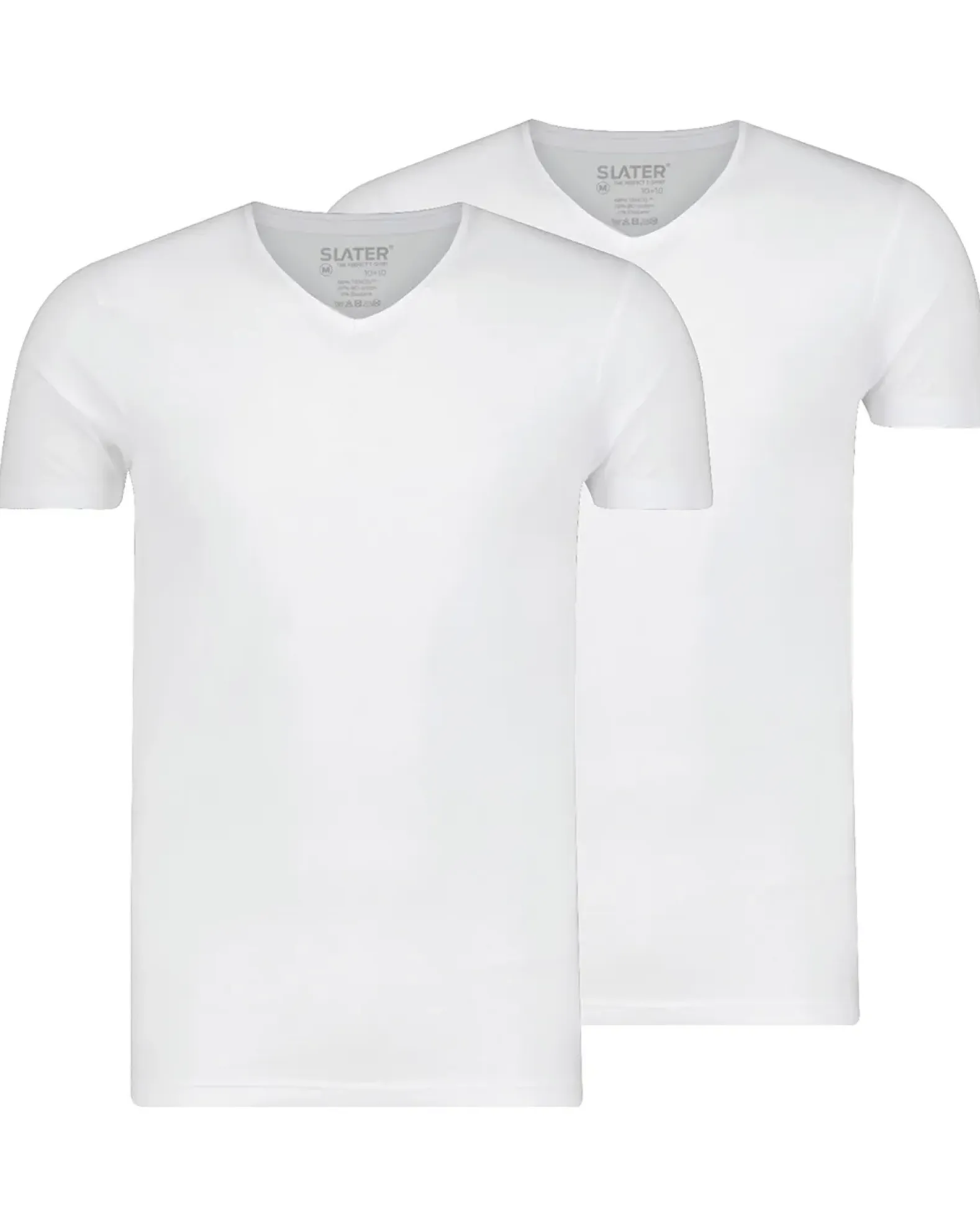 Slater ondershirts tencel stretch V-hals 2-pack